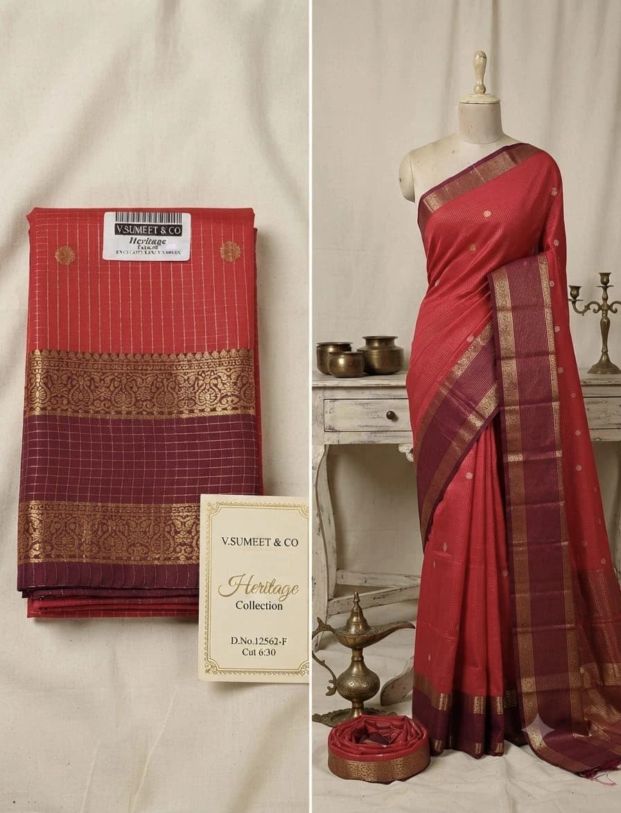 Semi Silk Saree with Blouse