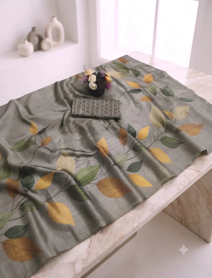 Tissue Digital Saree with Blouse