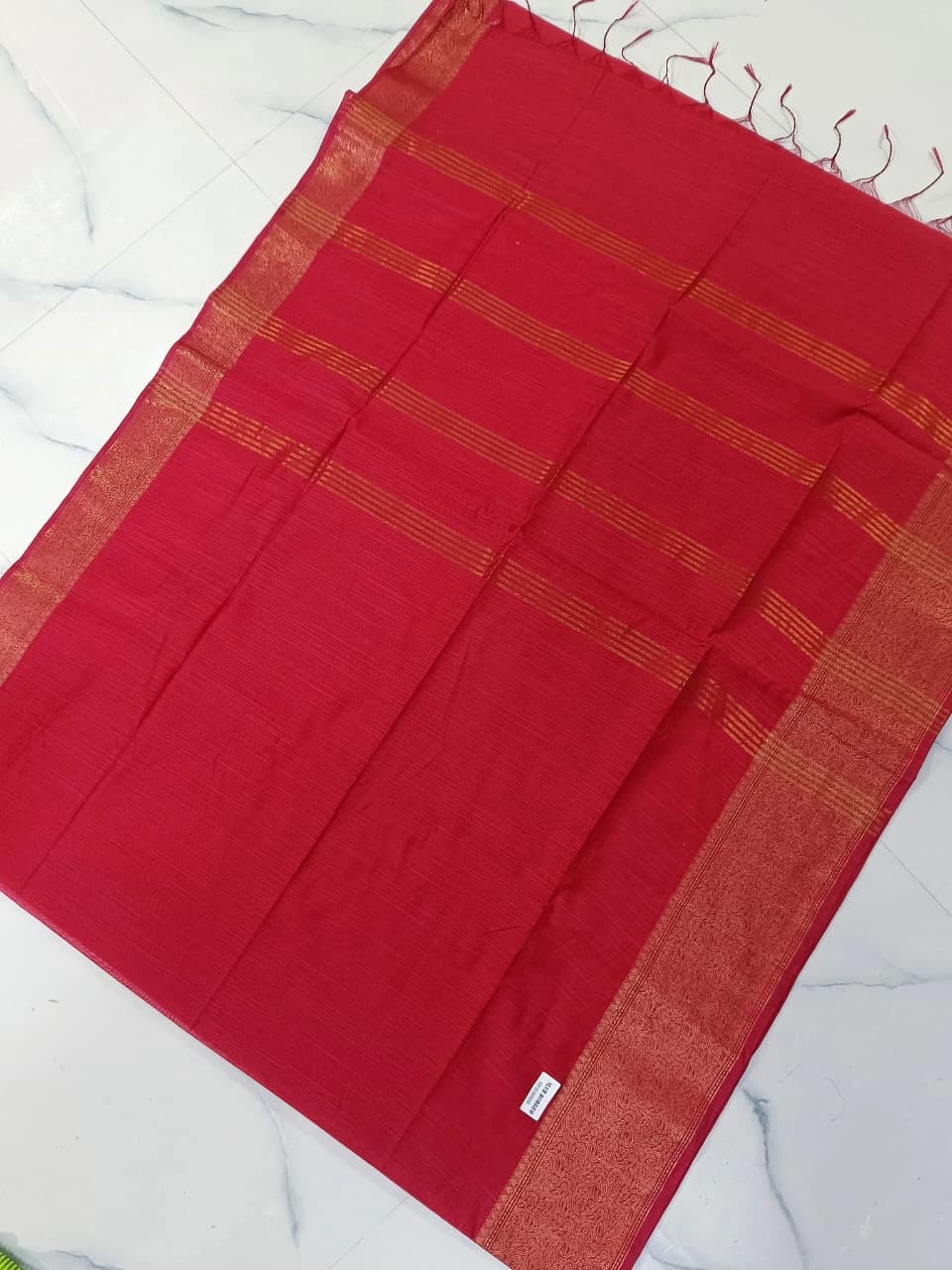 Slub Border Saree with Blouse