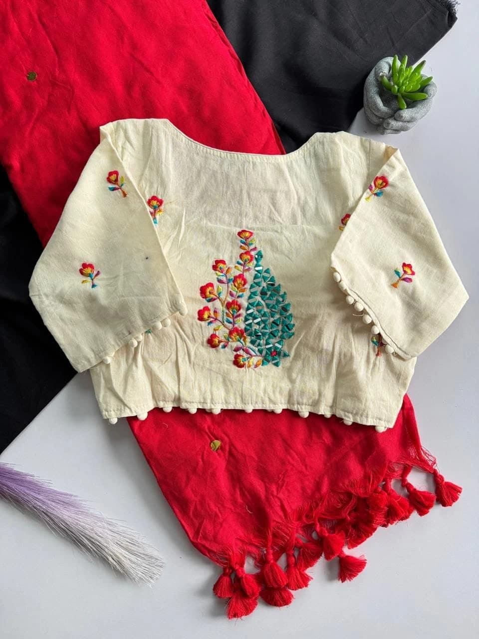 Khadi Cotton Saree with Blouse