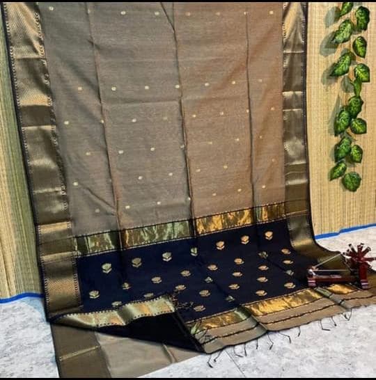 Silk Cotton Saree with Big Border