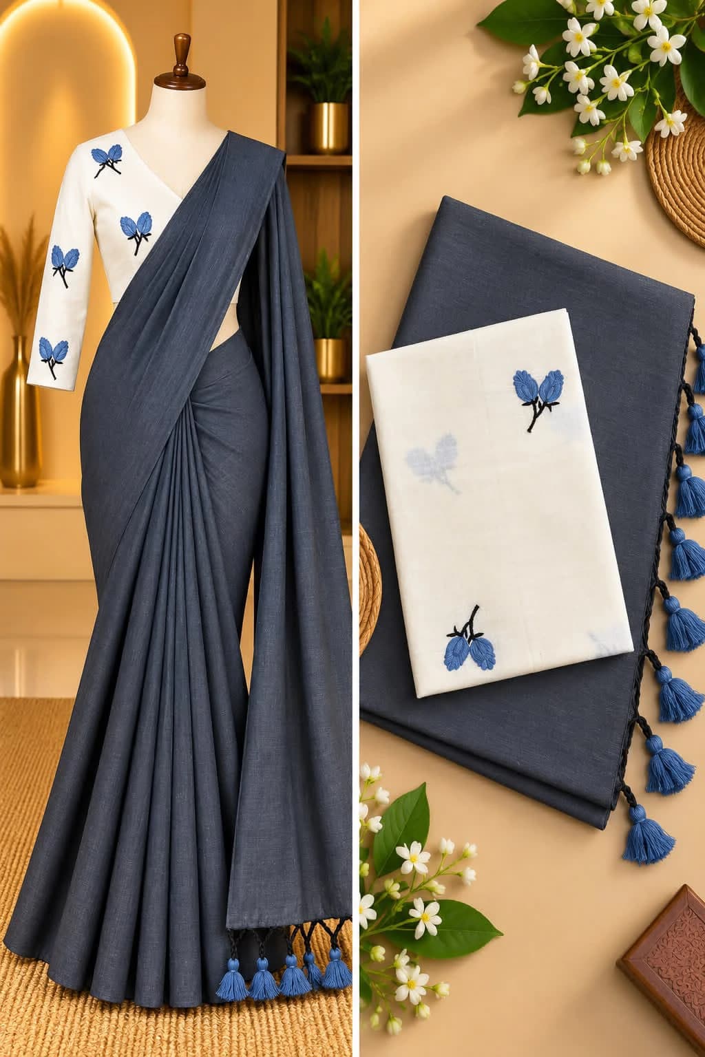 Handloom Khadi Cotton Saree