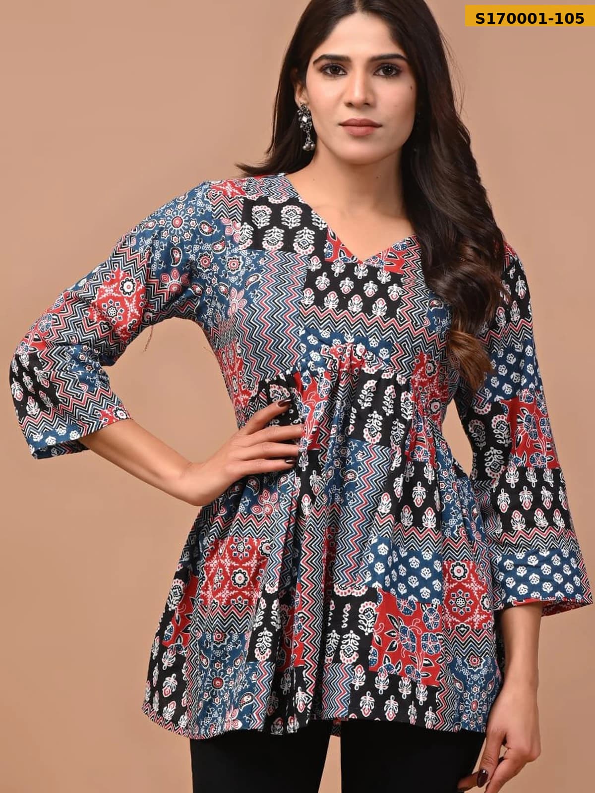 Cotton Printed Short Kurti