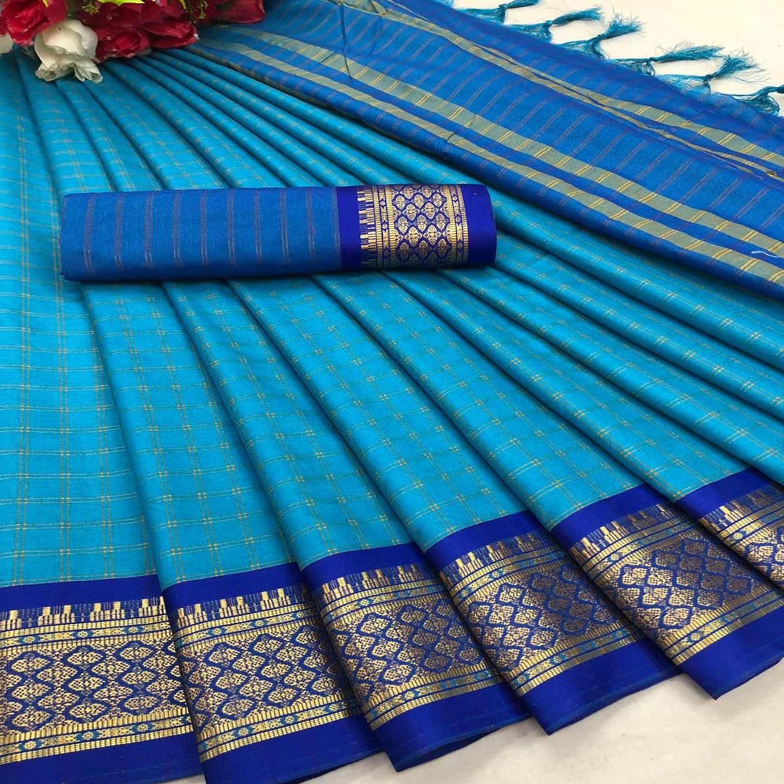 Arani Pattu Silk Checked Sarees