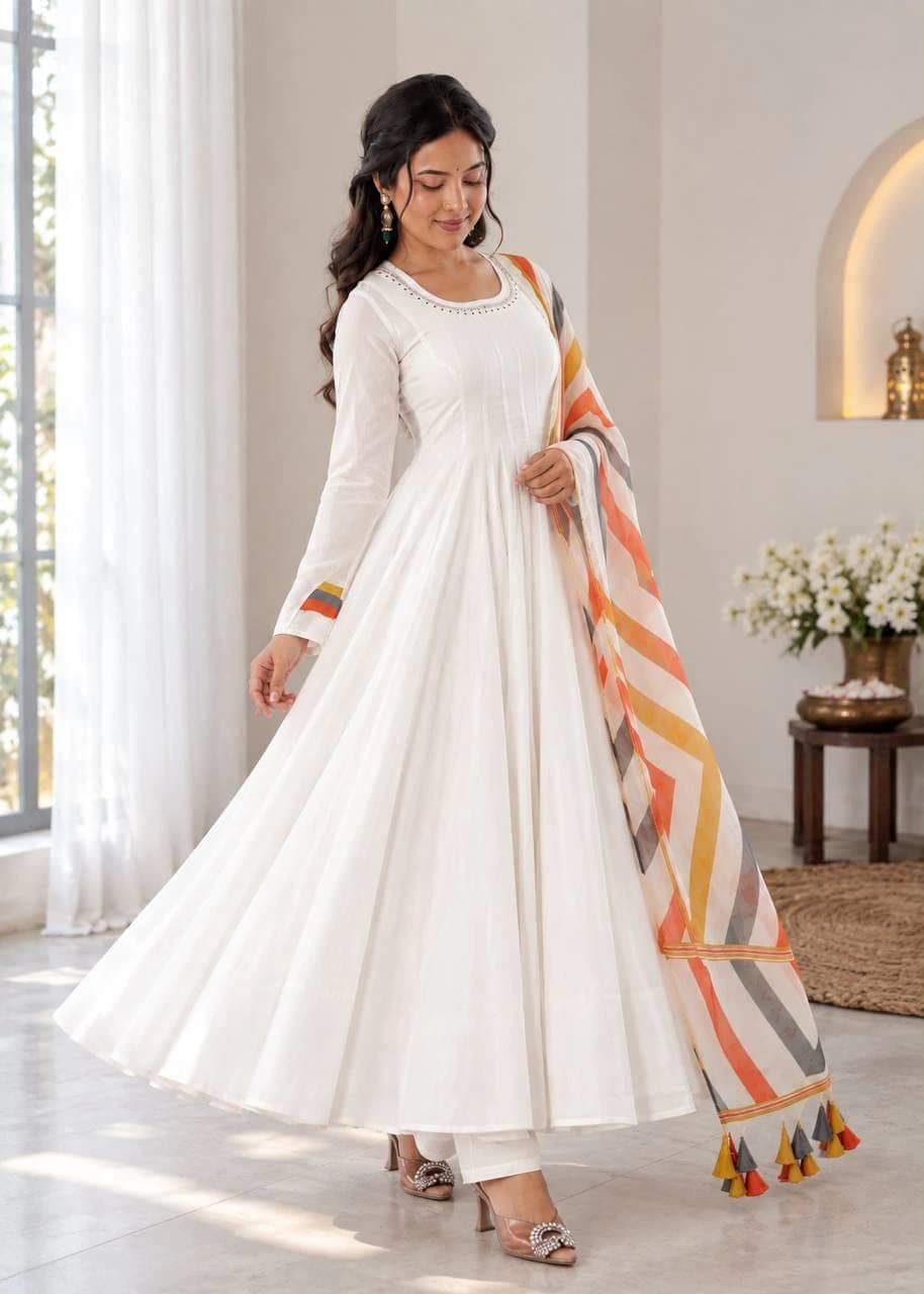Mal Cotton Anarkali Set