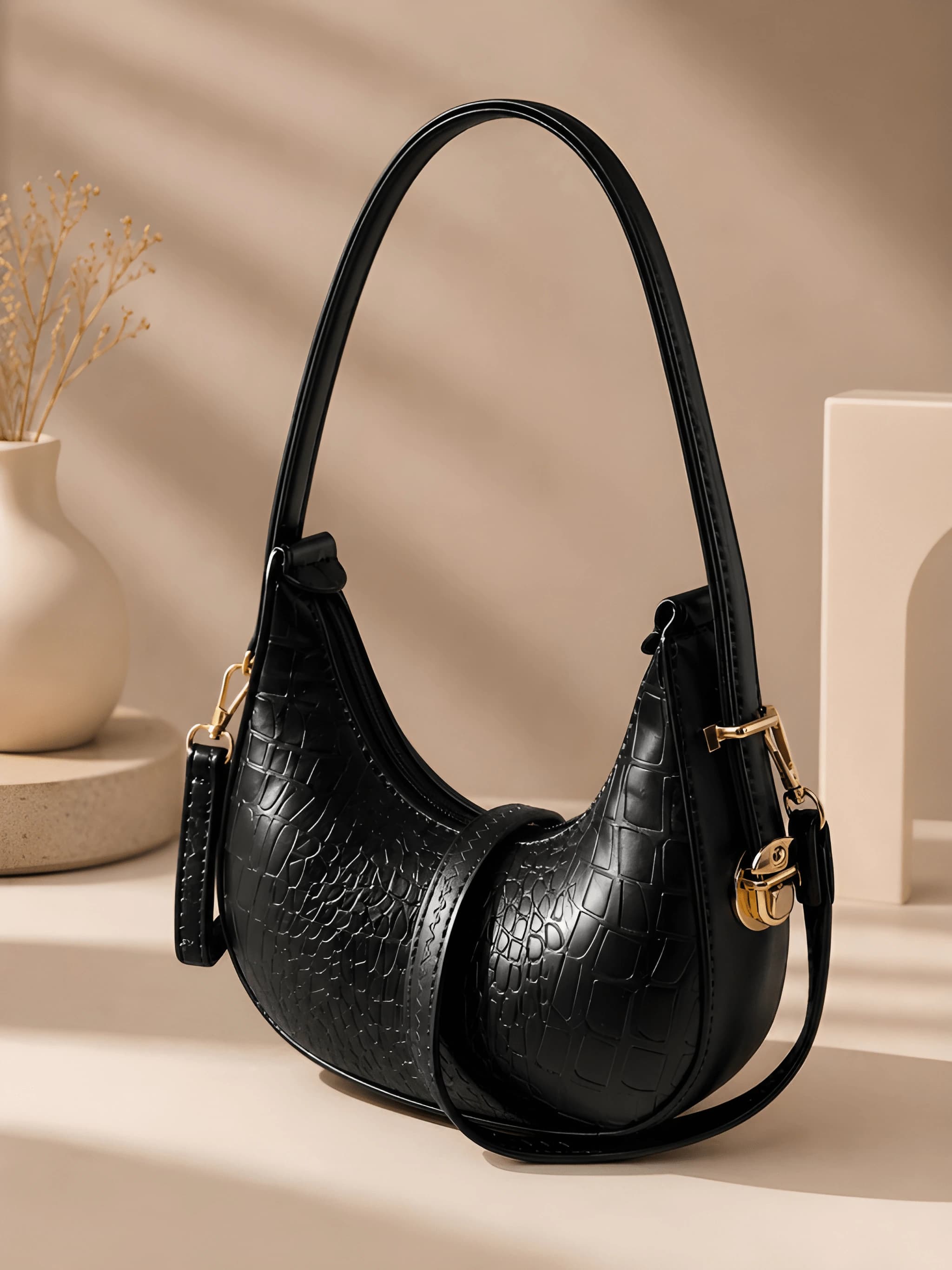Women Fashion Hobo Bag, Casual Slouchy Handbag for Ladies, Versatile Shoulder Purse for Travel