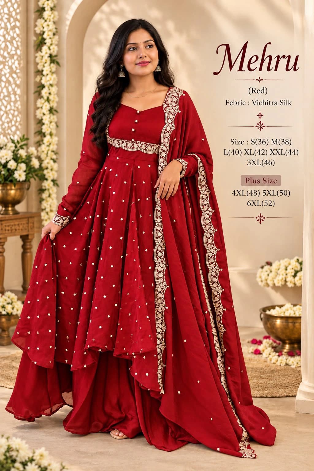 Vichitra Silk Lehenga Set