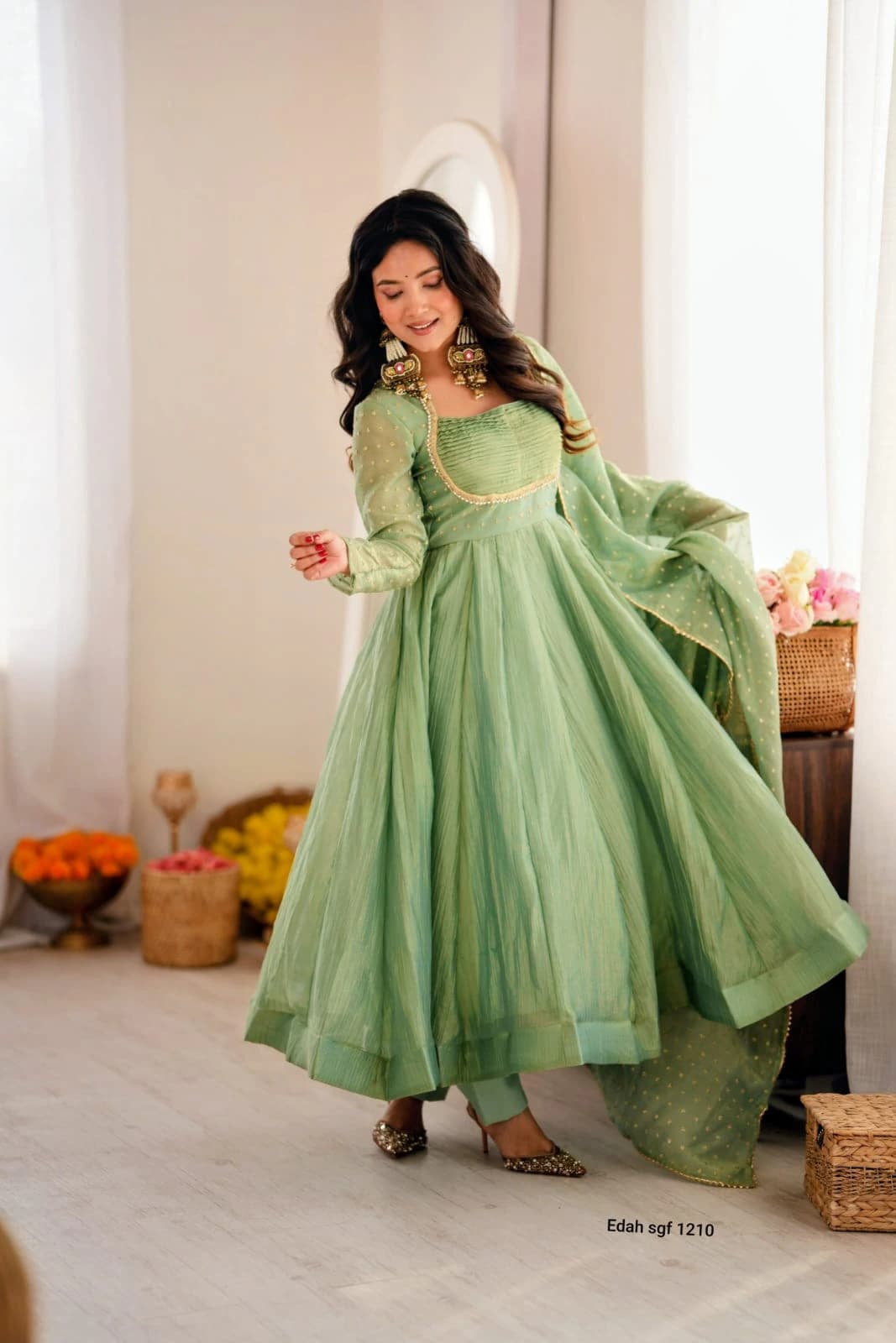 Salsa Gown with Dupatta Set